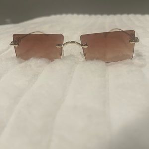 Rectangle brown fashion glasses by SHEIN